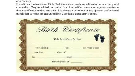 The Significance of Professional Birth Certificate Translation